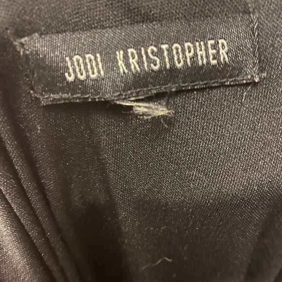 Jodi Kristopher mini black cocktail dress one sleeve size small - Picture 5 of 6